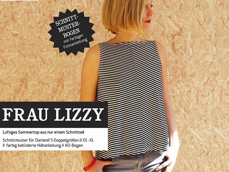FRAU LIZZY • luftiges Damentop, Papierschnitt, Deckblatt