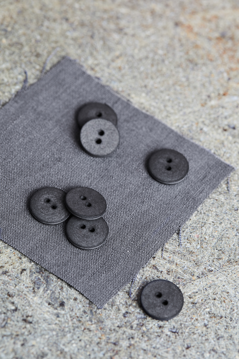 Button - Curb Cotton Button - mind the MAKER - 18 mm - calm grey