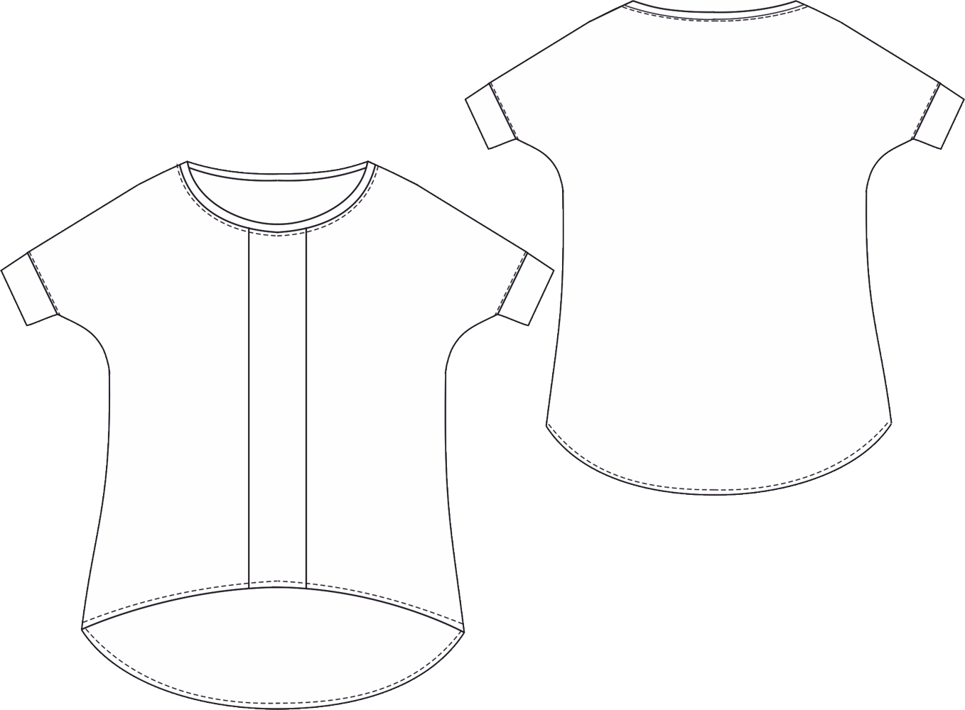 Shirt Augusta Ladies, Paper Pattern