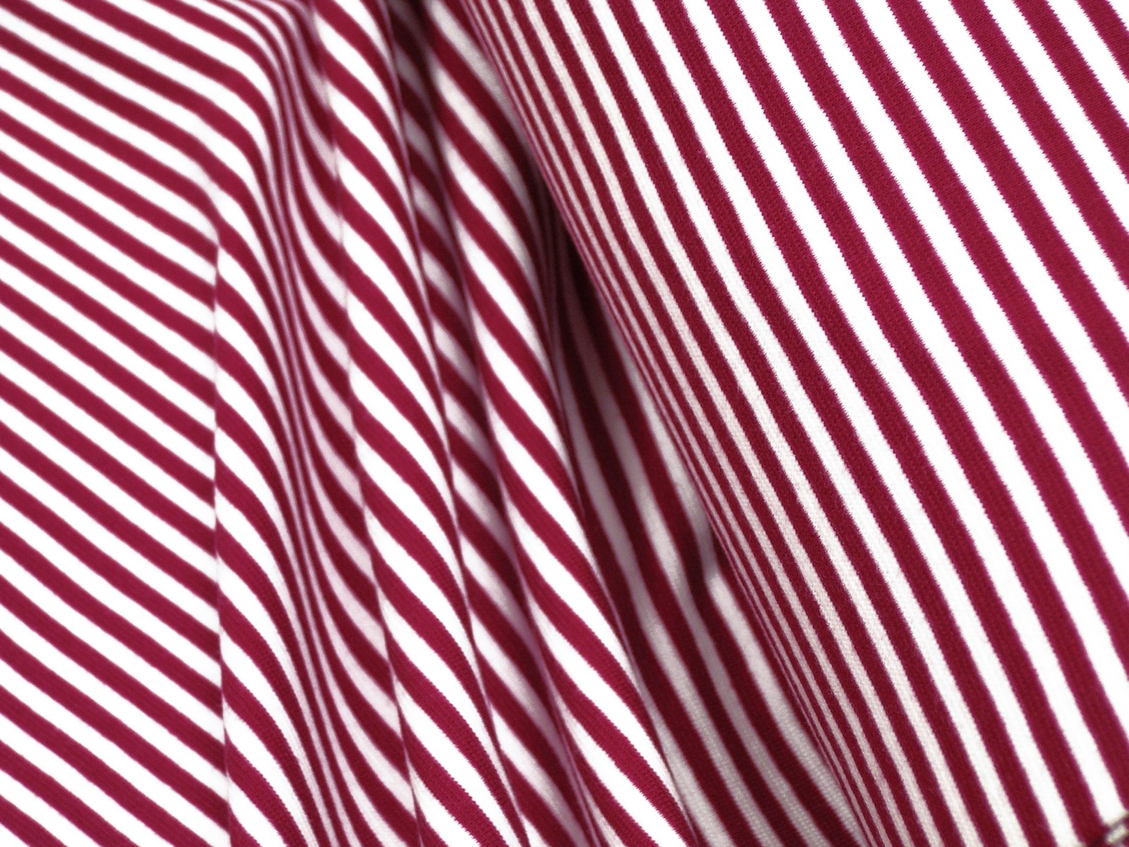 Rib knit fabric plain striped white dark red