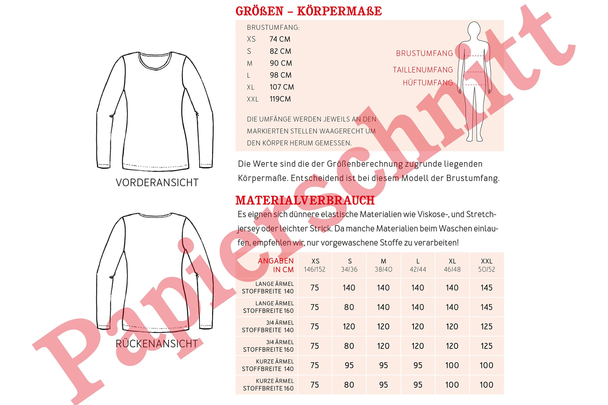 Frau Tania - Body-hugging basic shirt - Paper pattern - Schnittreif