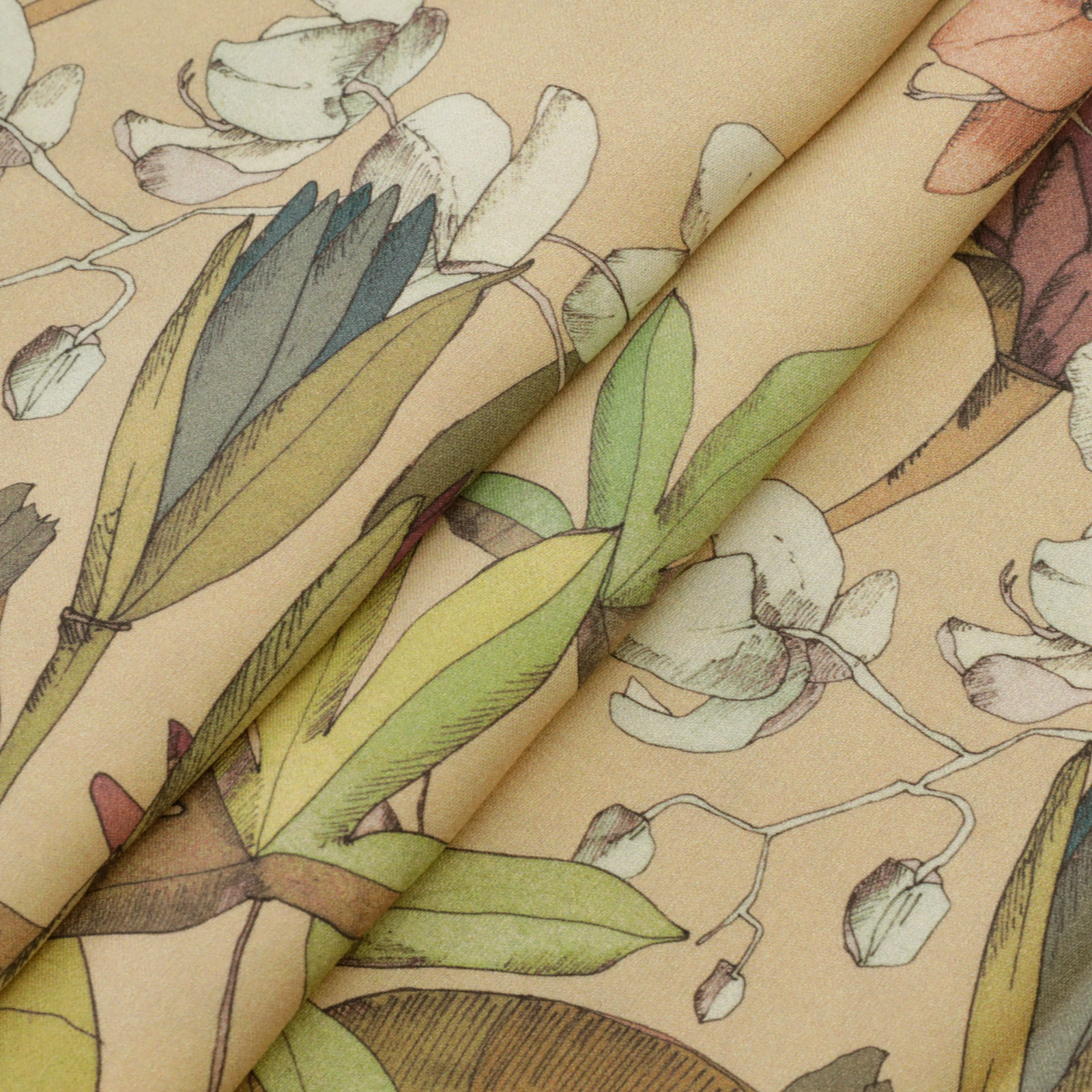 C. PAULI - Tropical Flowers - Viscose satin - EcoVero™
