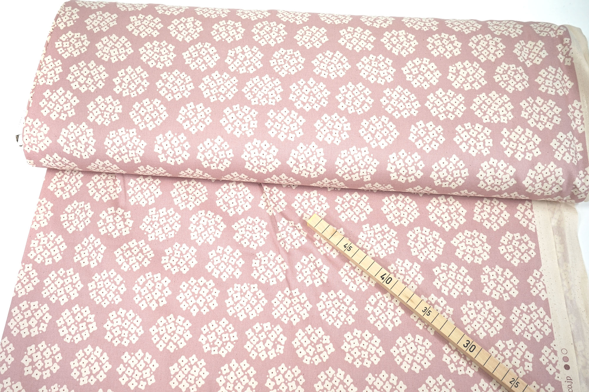 Kokka - Canvas - Teiban Pale Pink - unbleached