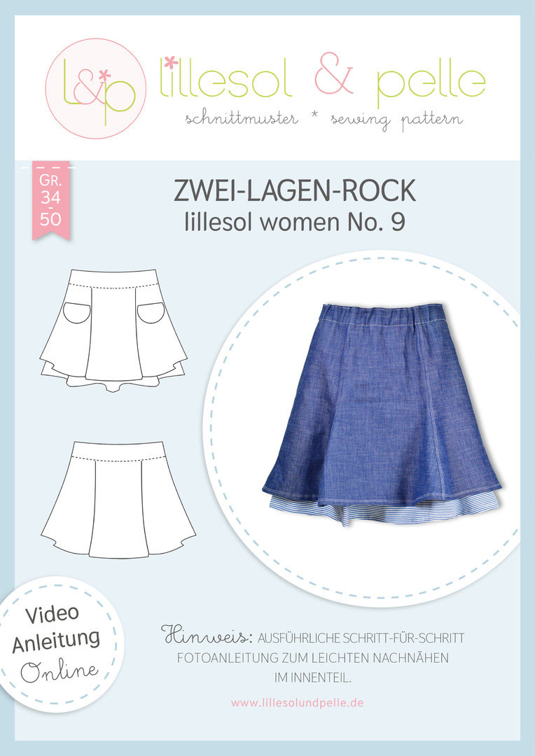 Two-layer skirt - women No.9 - paper cut - lilliesol & pelle