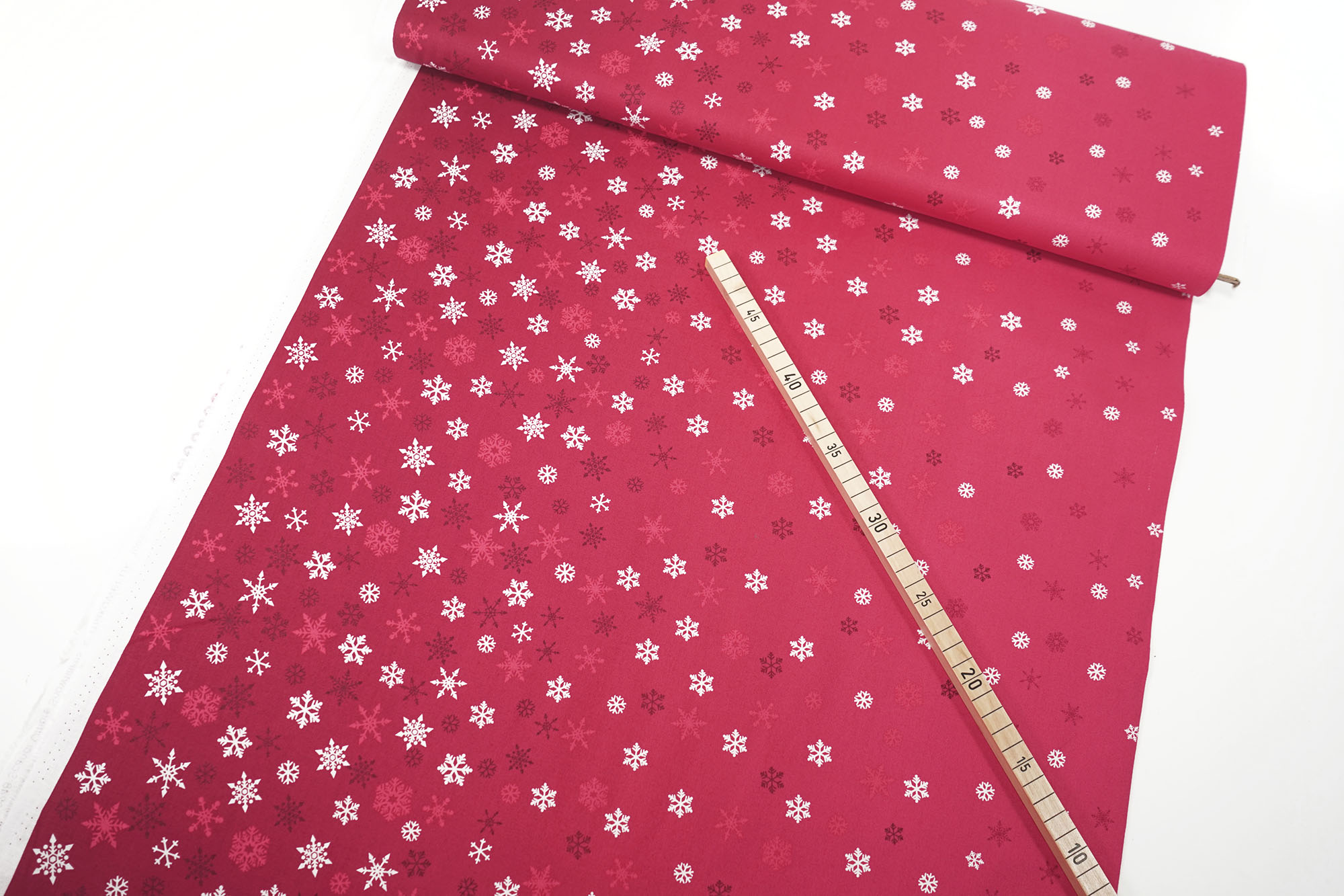 makower - Christmas 21 Scandi - Snowflake Ombre border red