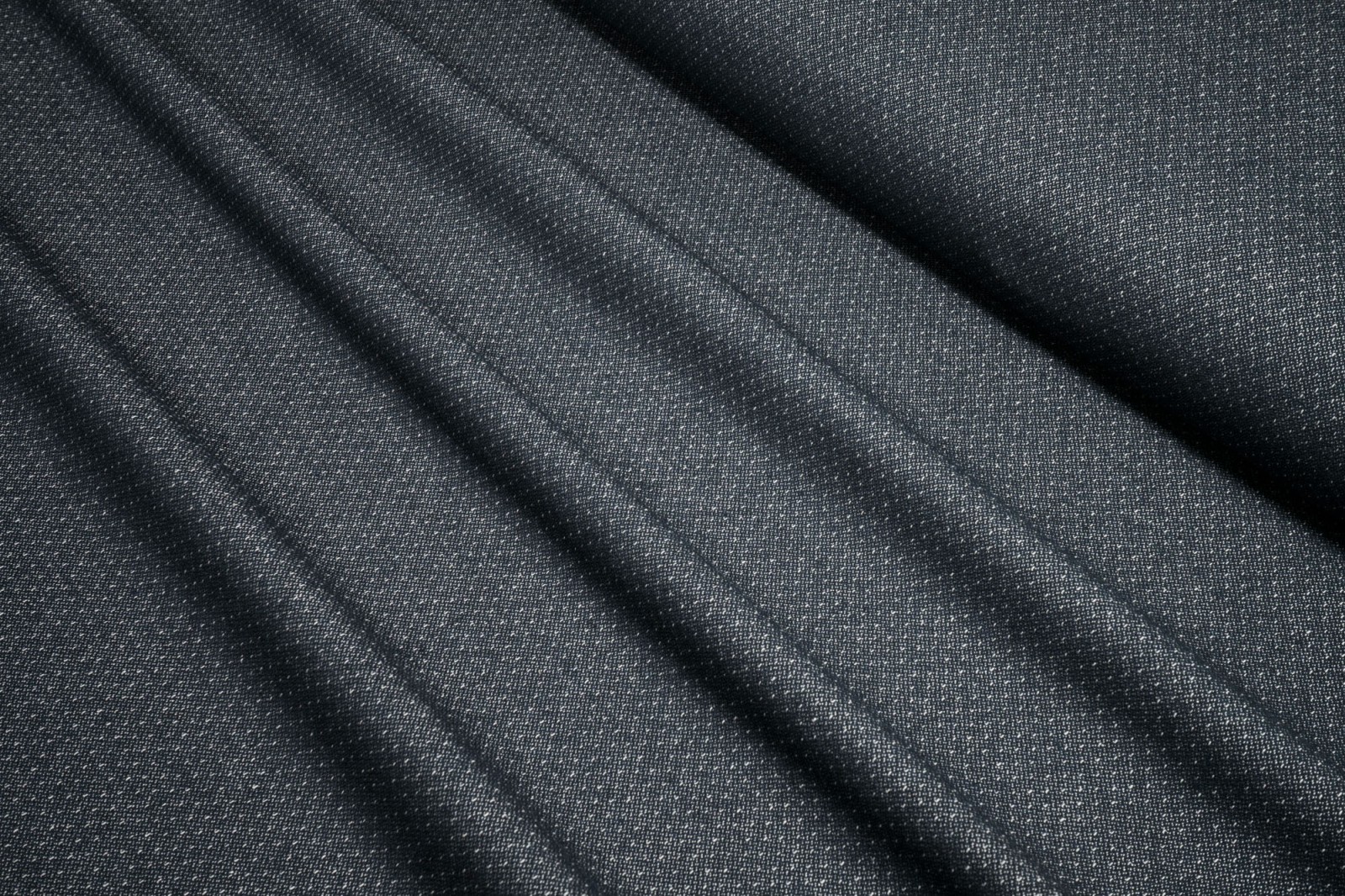 Doubleface cotton blend Timo polka dots dark blue made in Italy