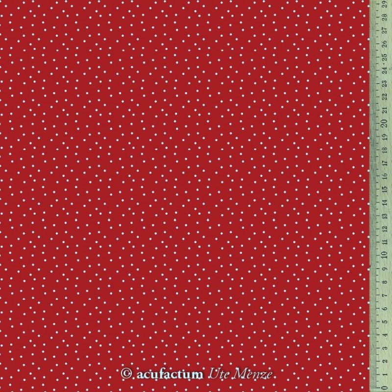 acufactum • Cotton fabric • Red and white polka dots