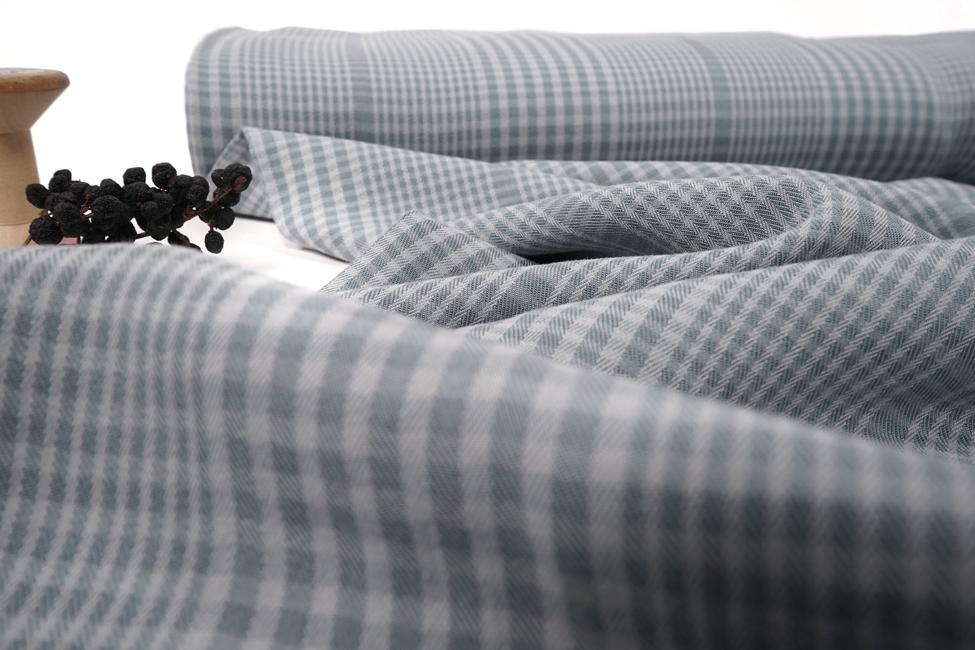 meet MILK Two-Tone Plaid Viscose sky