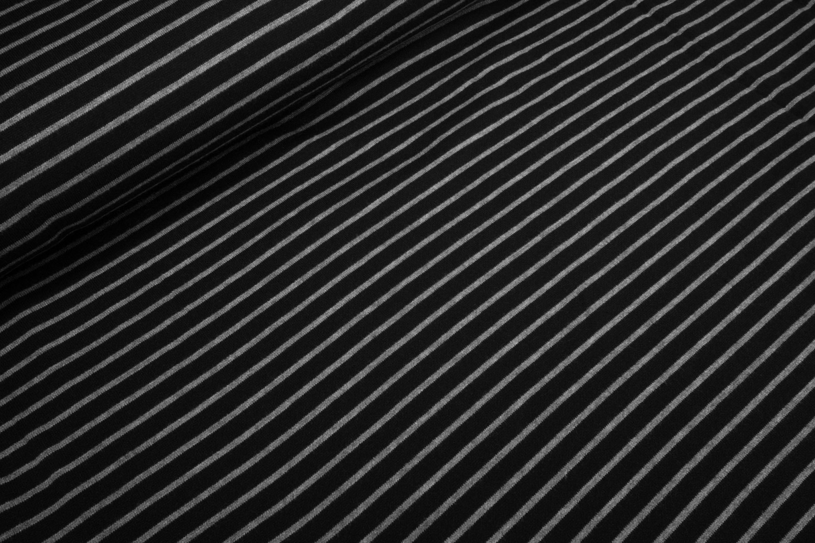 Knitwear fabric Stripes gray black