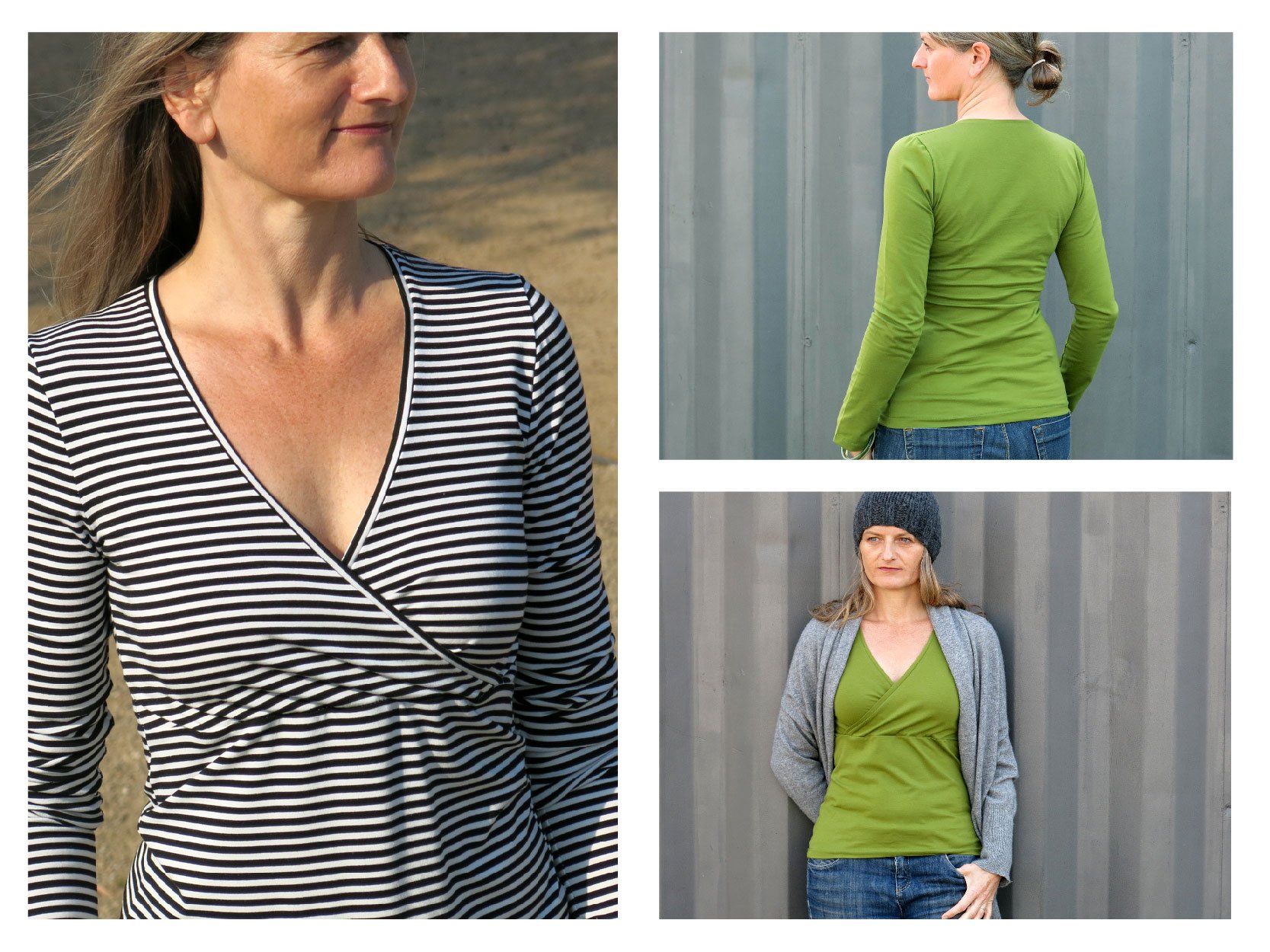 FRAU LIESE • Shirt in Wickeloptik, Papierschnitt, weitere Ansichten