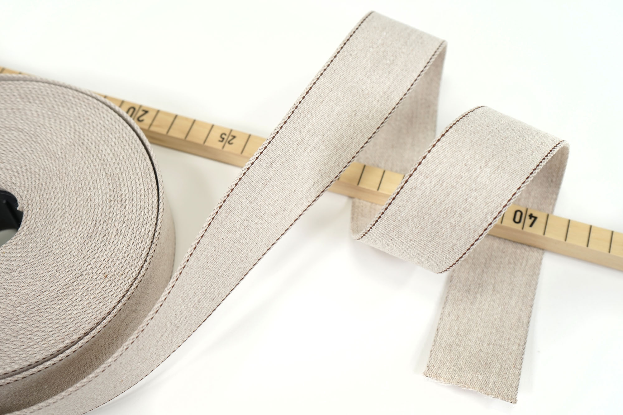 Webbing - Doubleface - 40 mm - beige