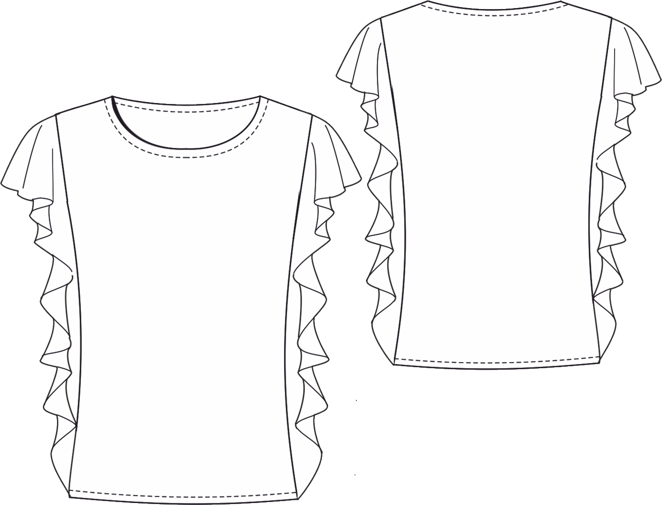 Butterfly Shirt Antonia Ladies, Paper Pattern