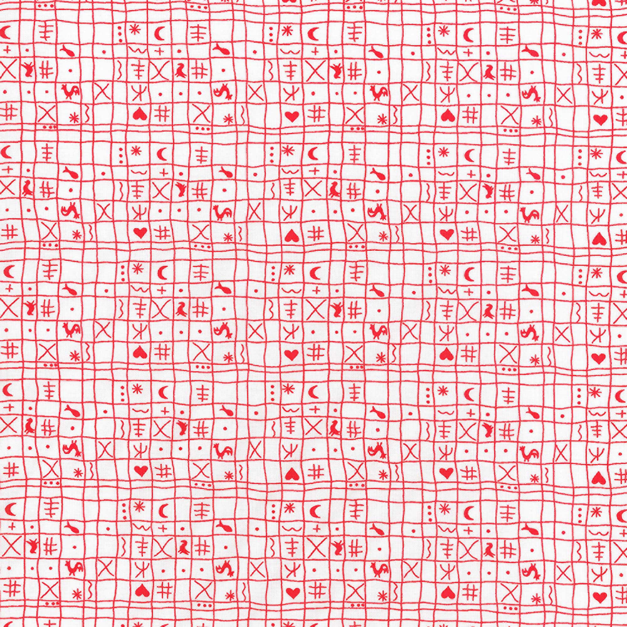 Westfalenstoffe - Chicken - white red