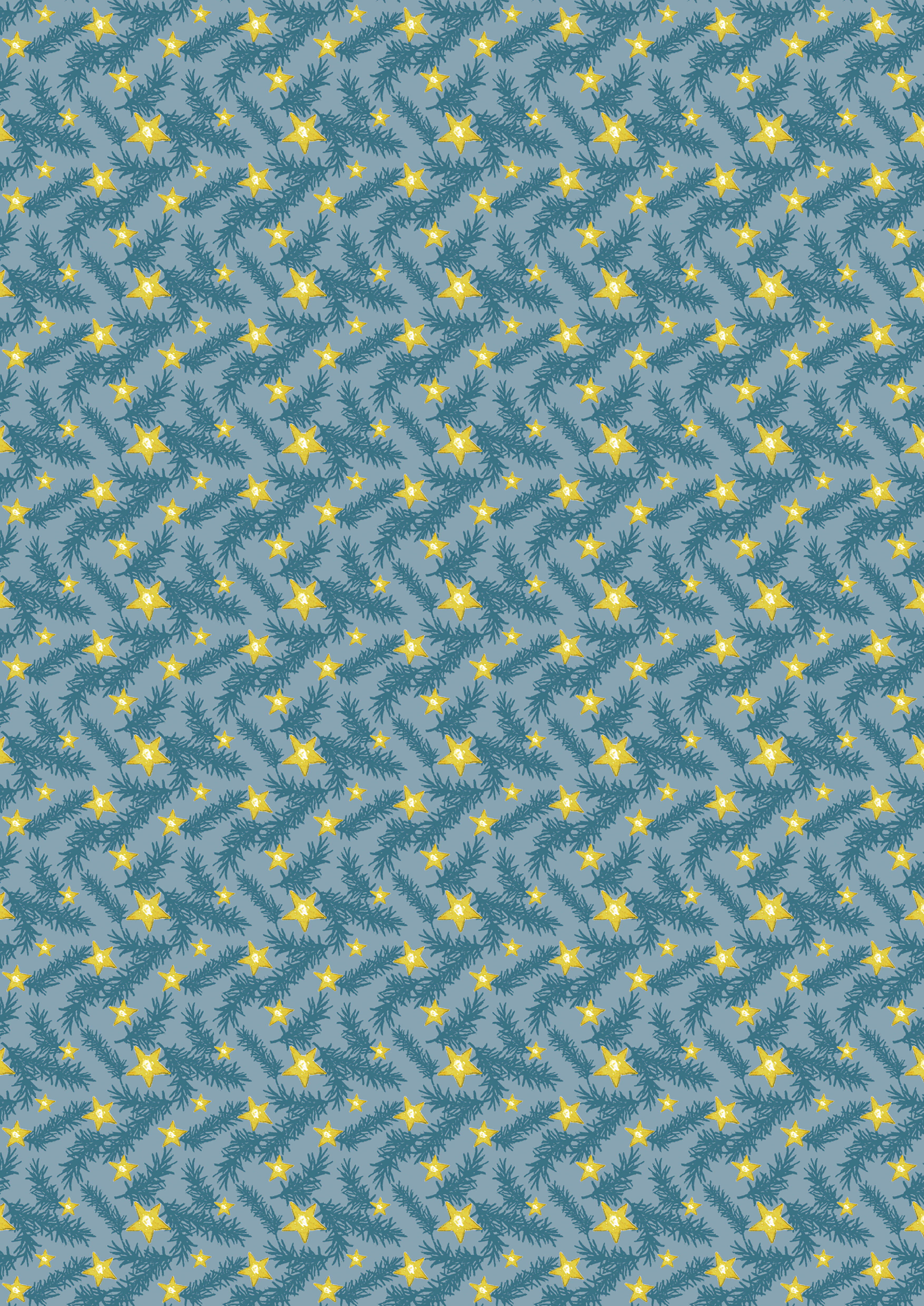 acufactum - Cotton fabric - Stars and fir - Daniela Drescher