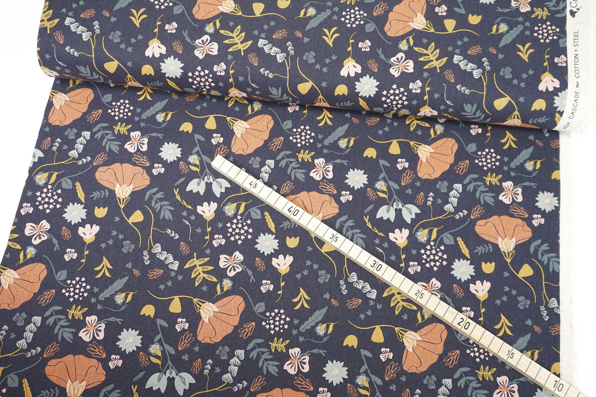 Cotton+Steel - Canvas - Canyon Springs - Canyon Poppy - Ash Cascade