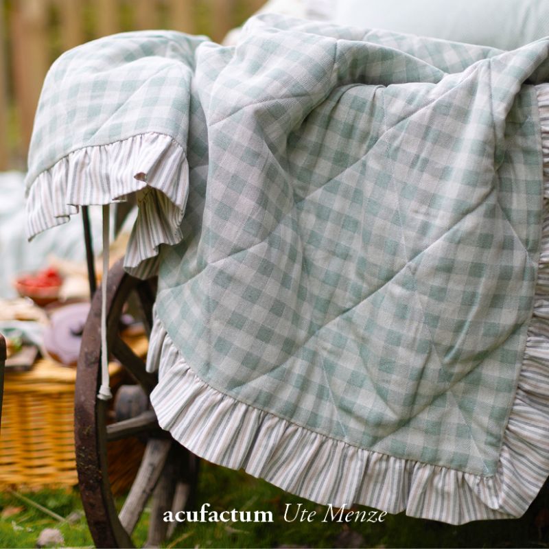 acufactum - Cotton fabric - stripes - green