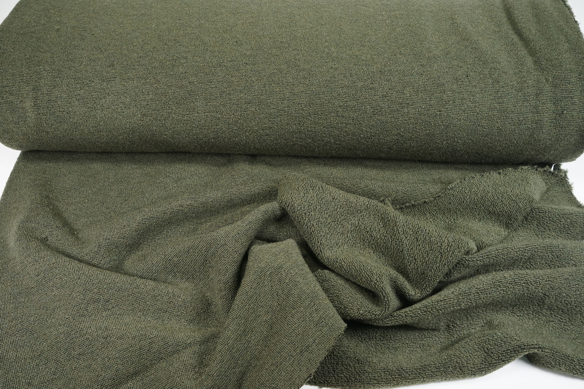 Merino knit - terry cloth - dark green