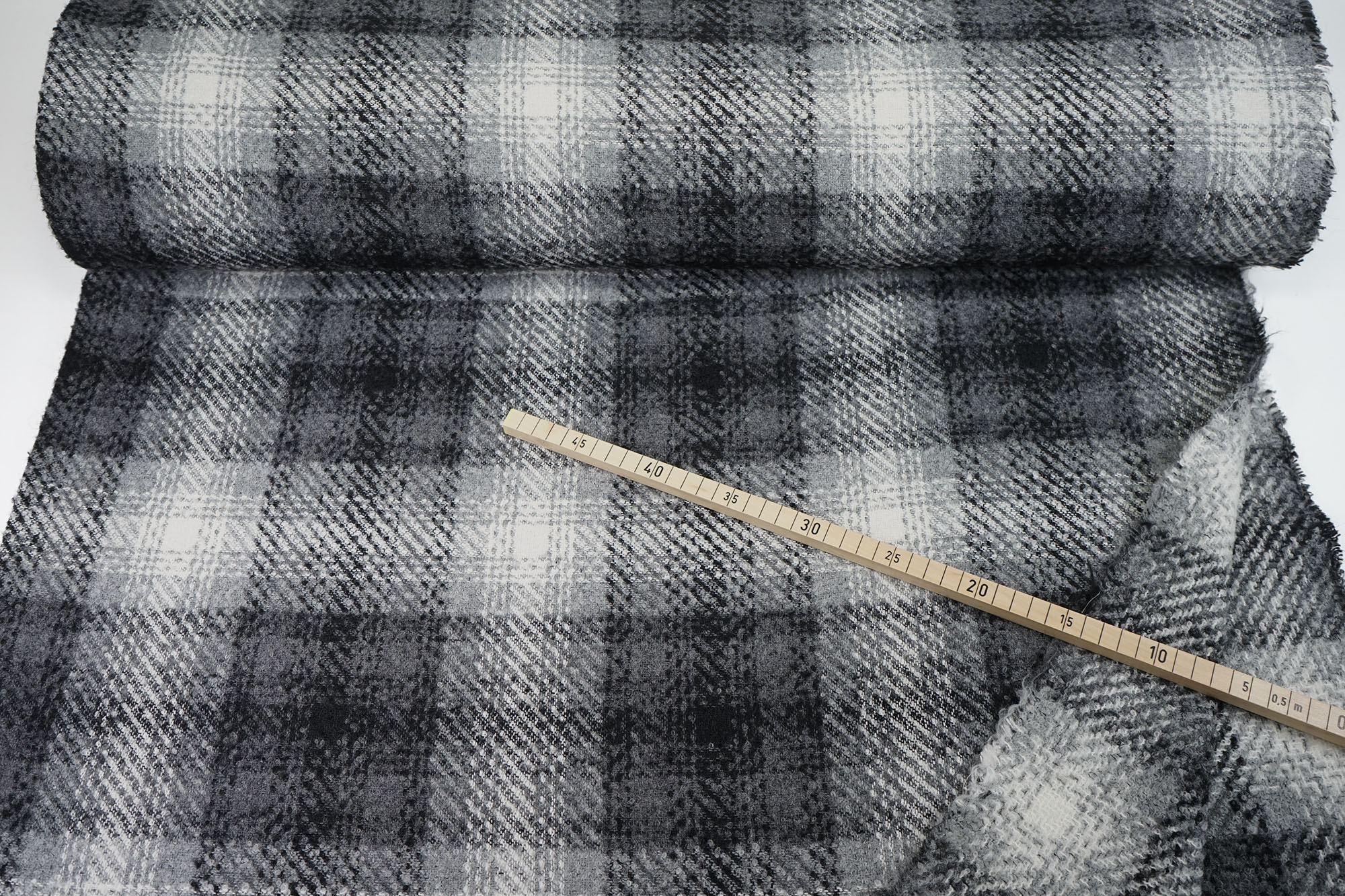 Jacket and coat fabric - wool fabric - wool blend - grey