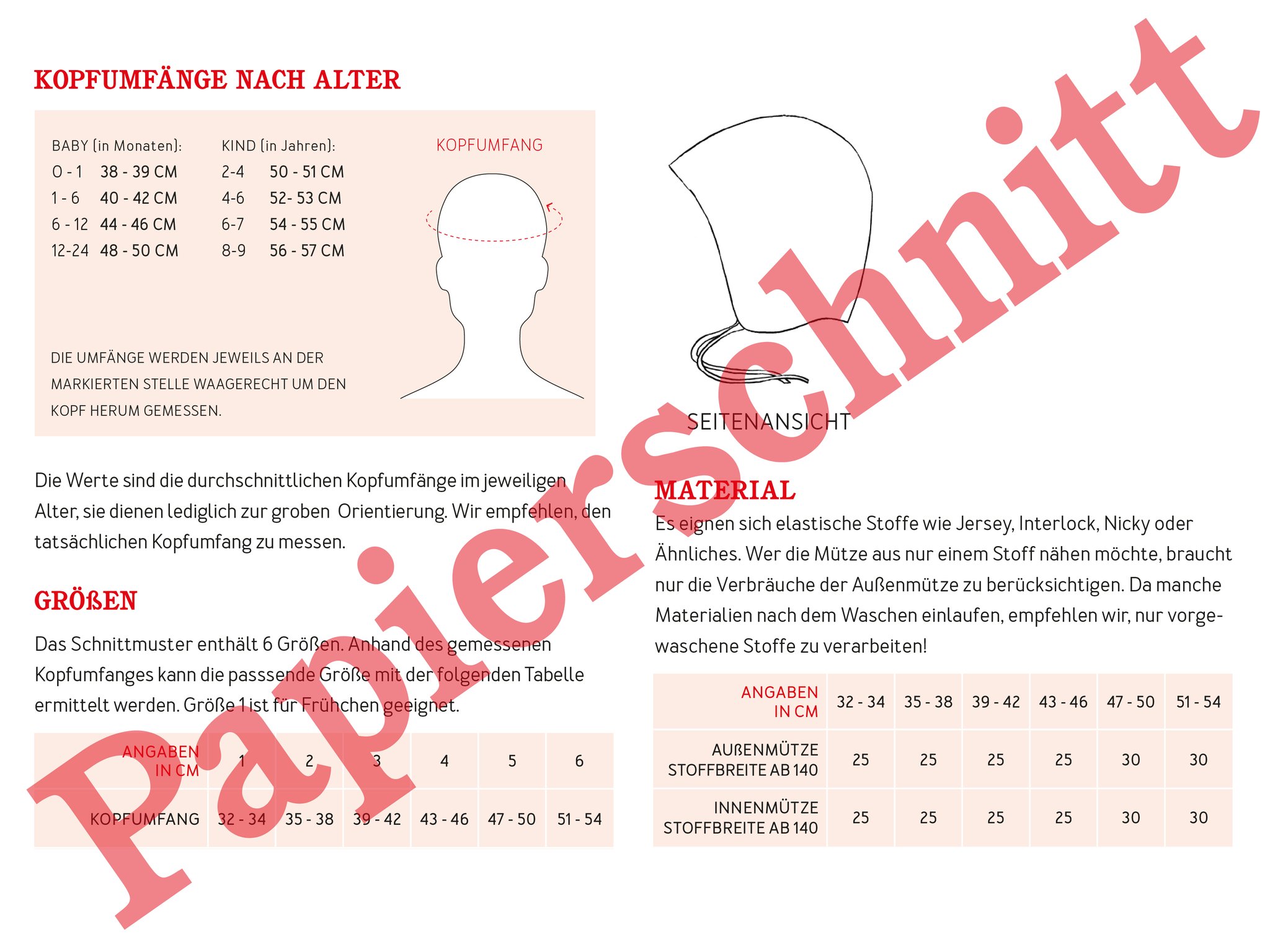FLOH • Wendemütze mit Stern, Papierschnitt, Rückseite